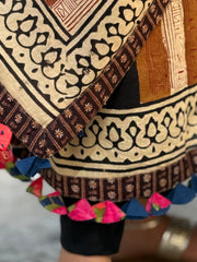Ajrak Mul Tassel Duppatta