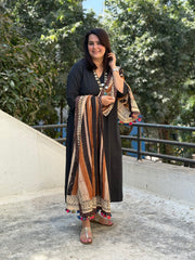 Ajrak Mul Tassel Duppatta