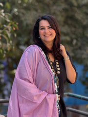 Lavender Mul Tassel Duppatta