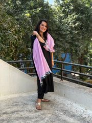 Lavender Mul Tassel Duppatta