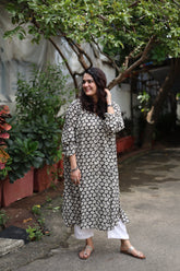 Mul Leaf Antifit Gather Kurta