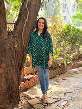 Bandhini Antifit Shirt - Green