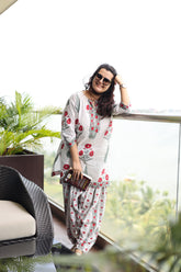 Crimson Bloom Kurta Set