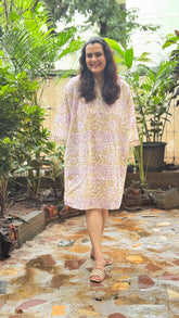 White Lime Floral Slip Dress