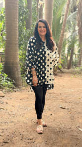 Dual Dot Antifit Shirt Black White