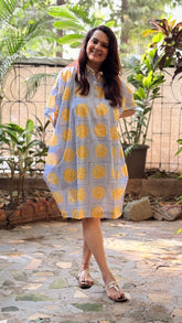 Limonchello Cowl Dress