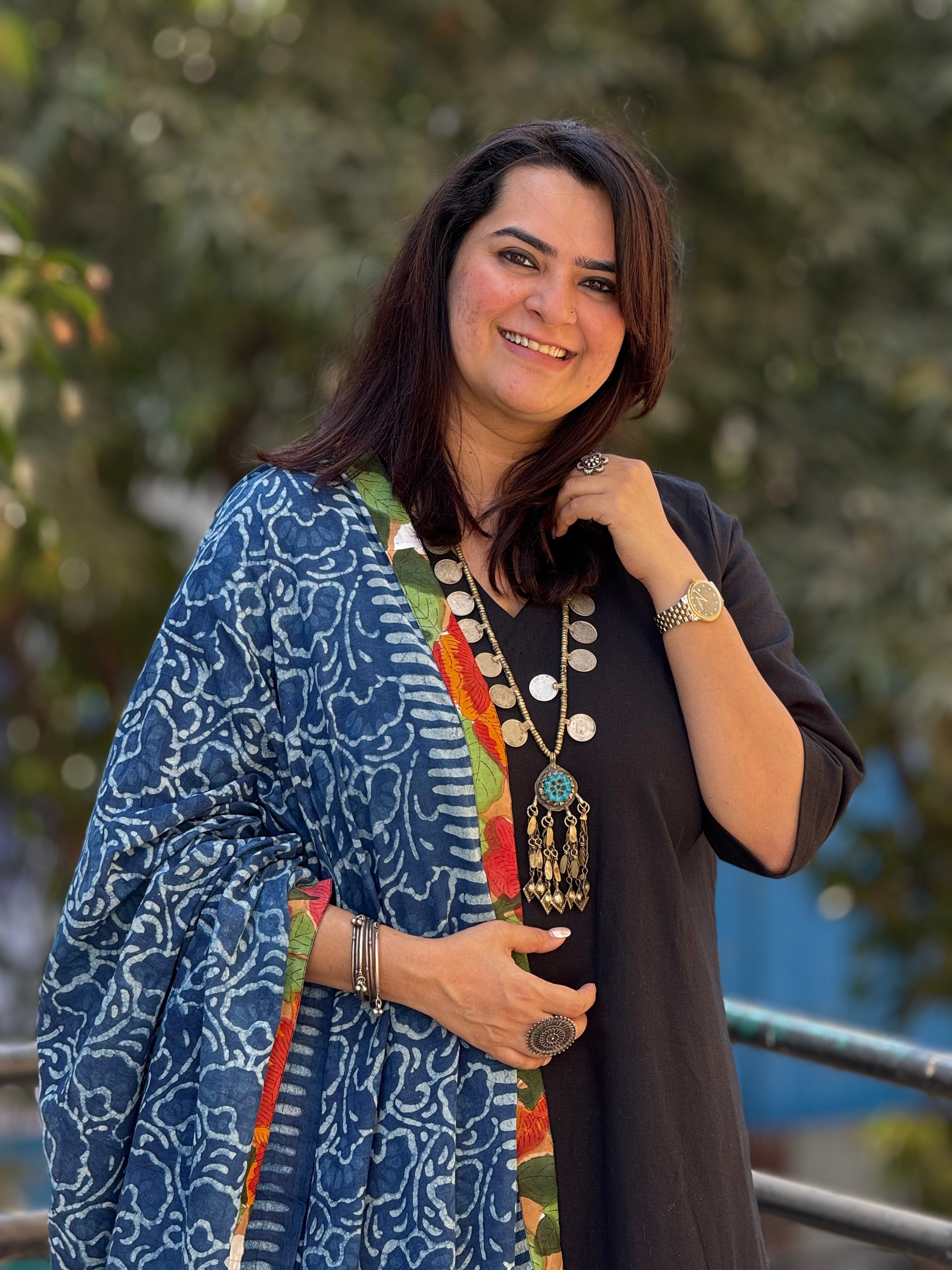 Indigo Tassel Duppatta