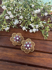 Ruby Bloom Earrings