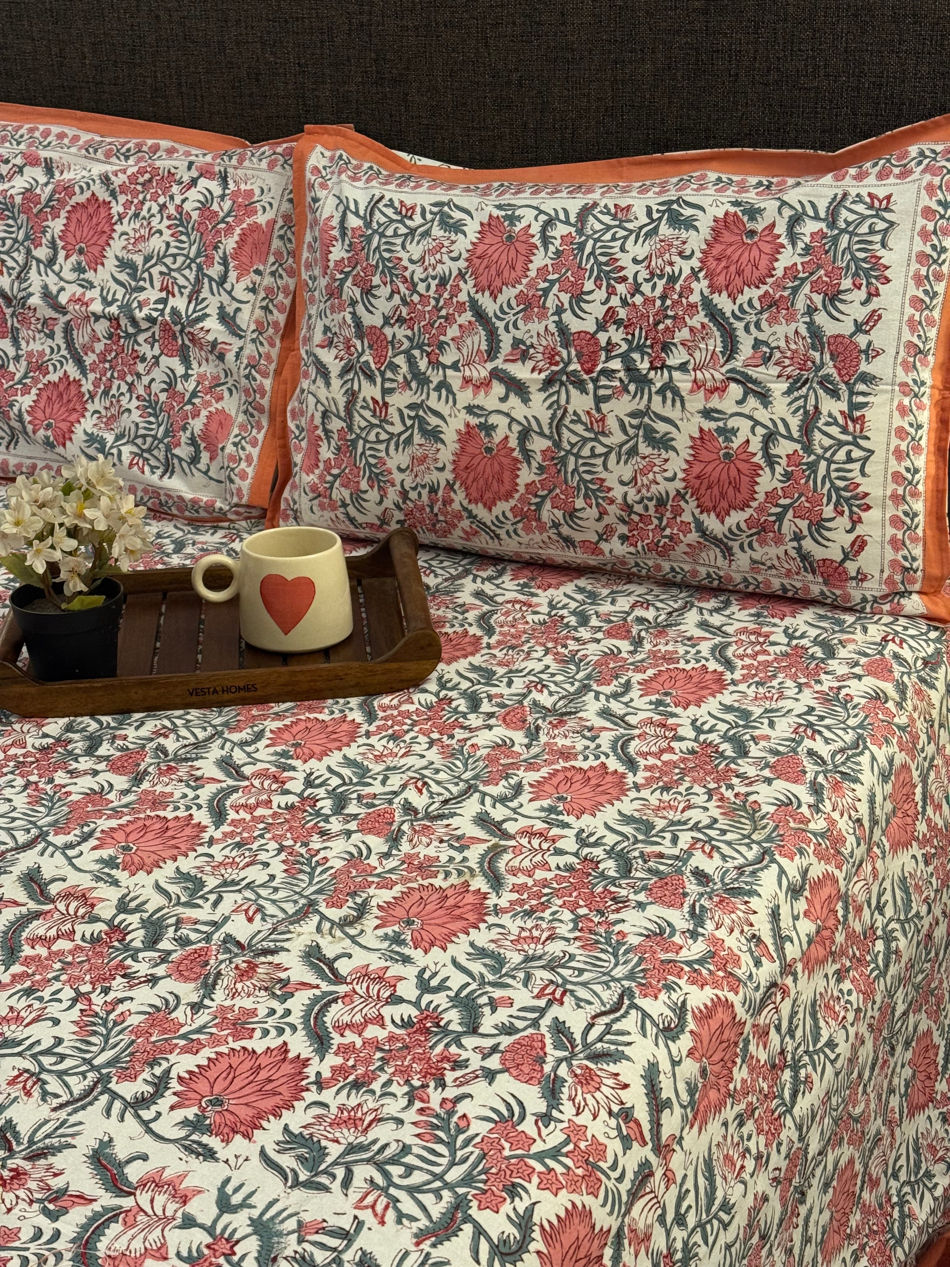 Coral Retreat King Bedsheet