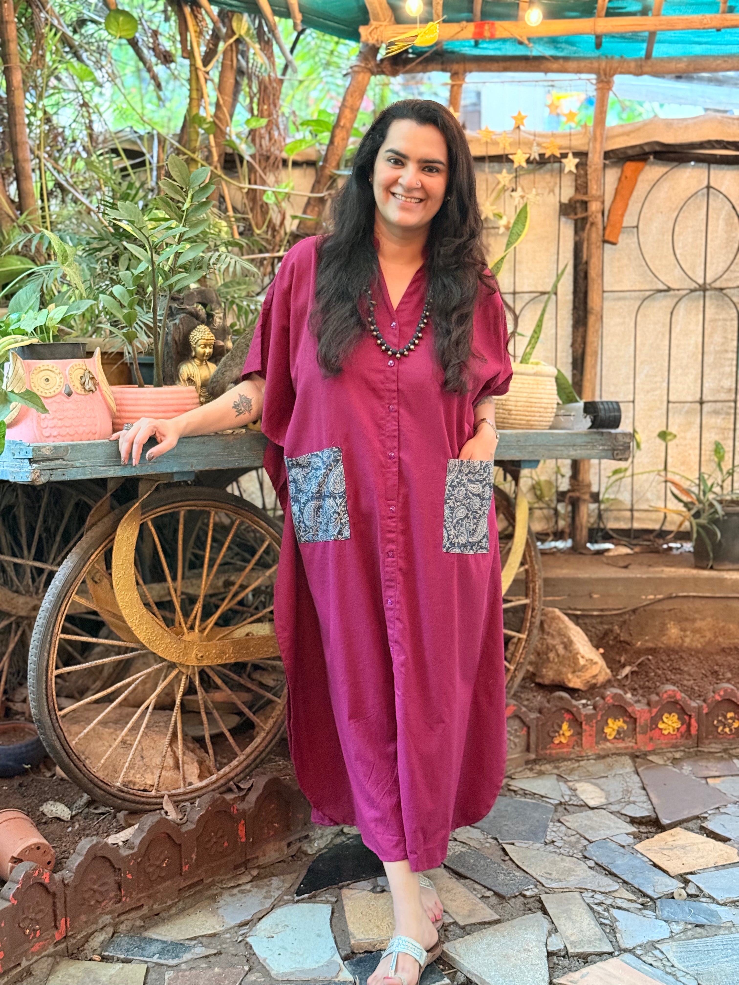 Pocket Stories Kaftan - Plum