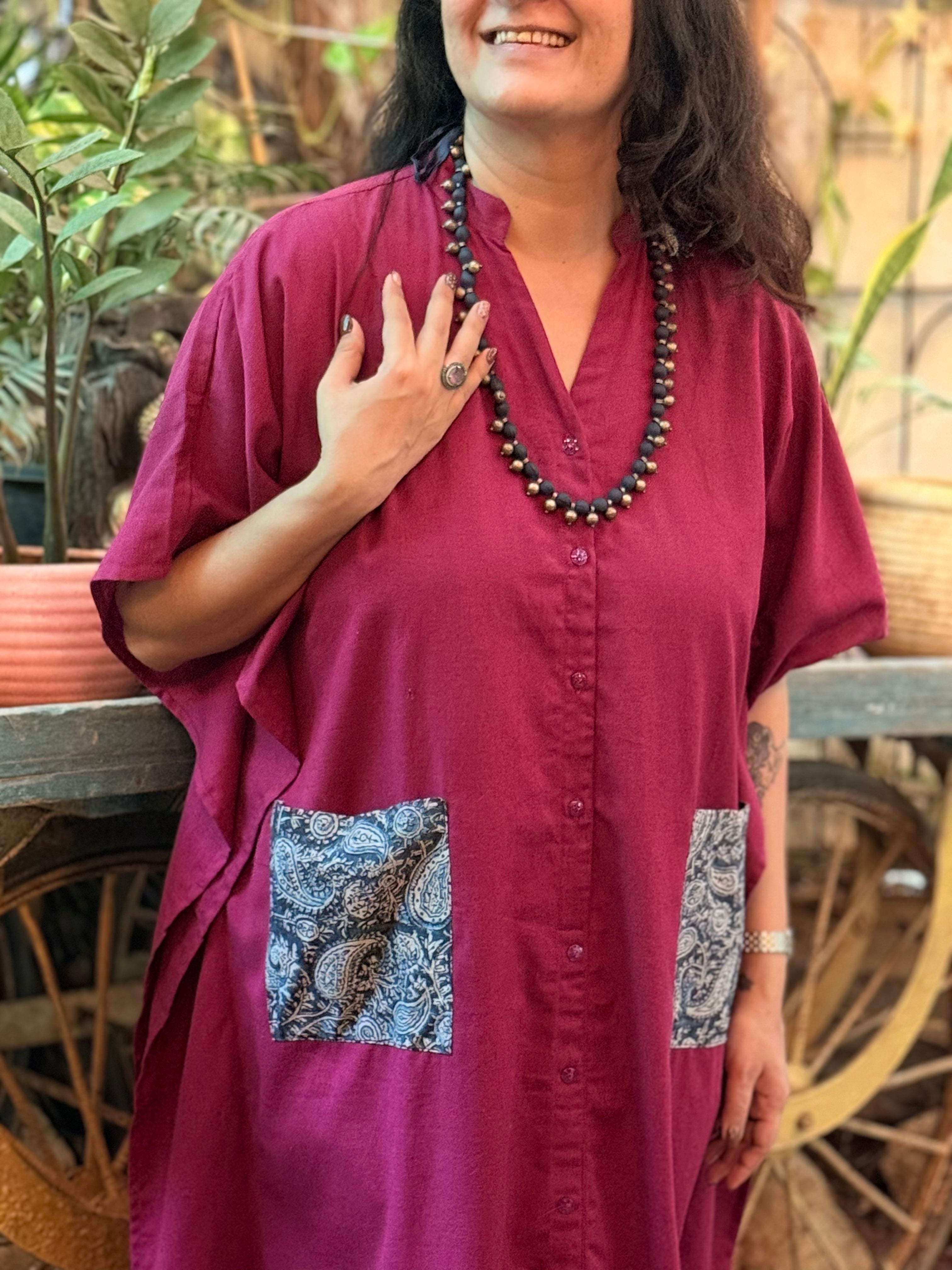Pocket Stories Kaftan - Plum