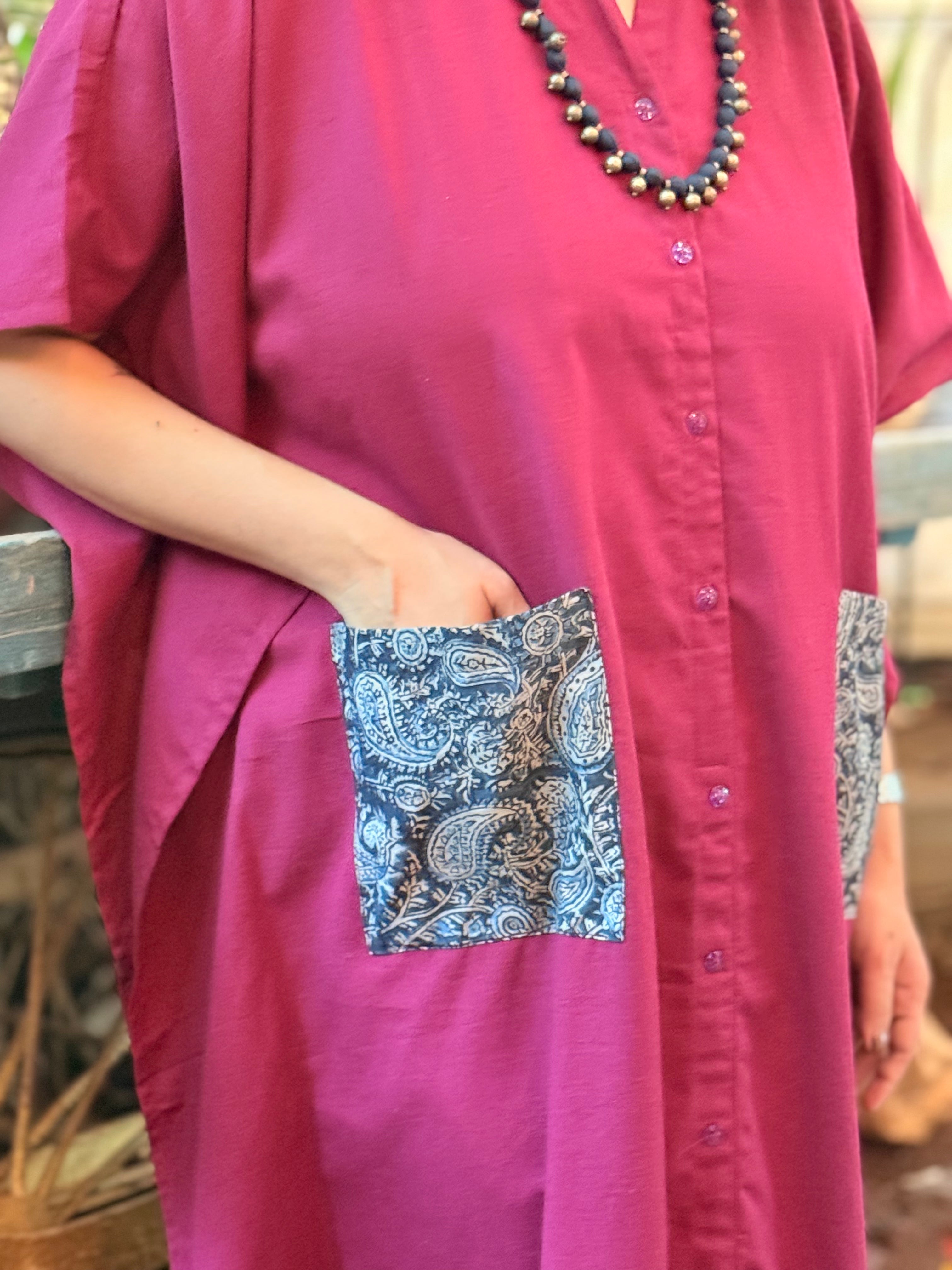 Pocket Stories Kaftan - Plum