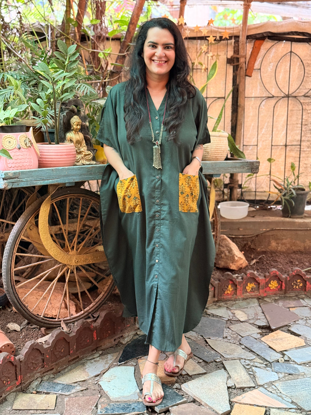 Pocket Stories Kaftan - Green