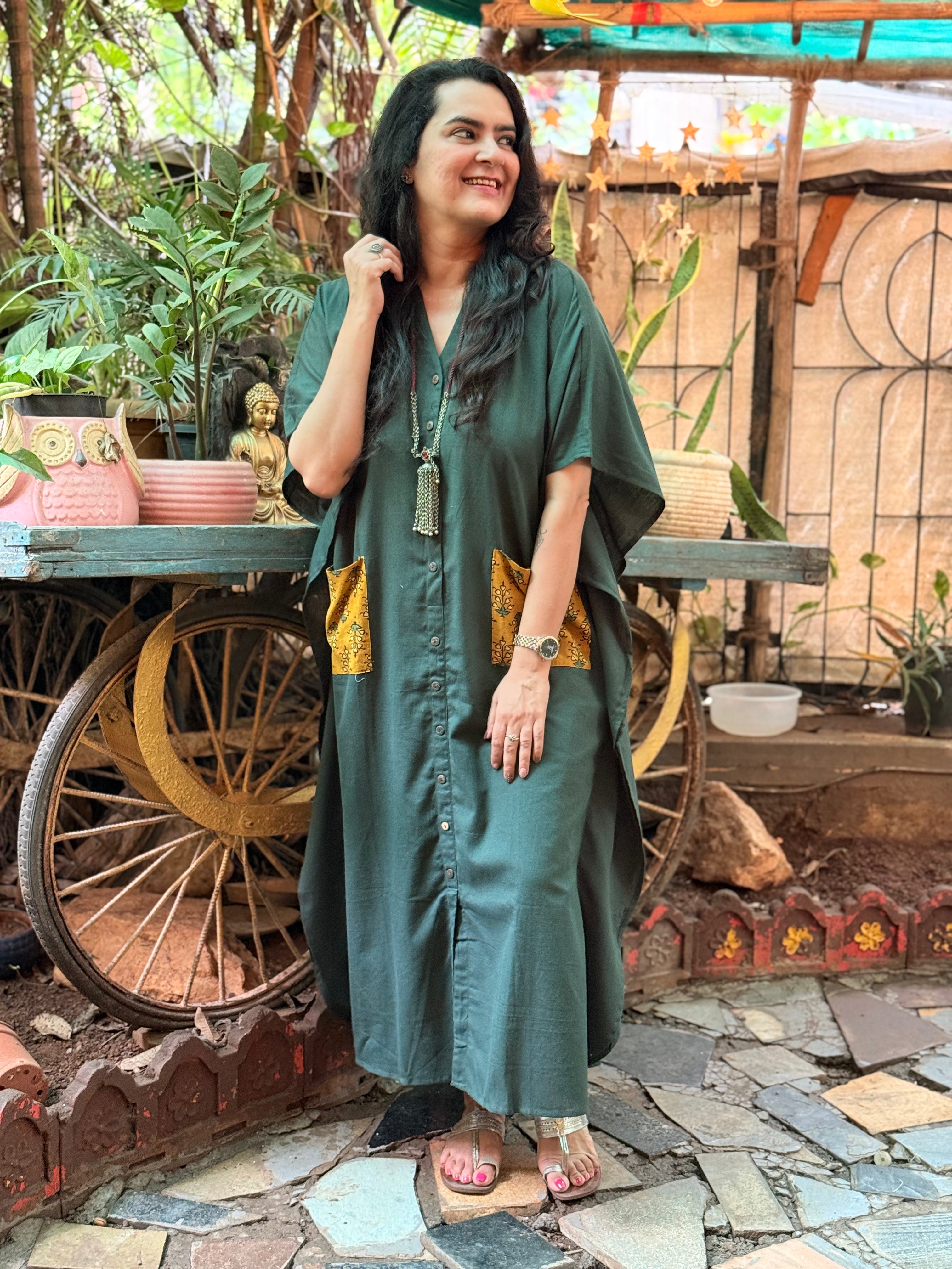 Pocket Stories Kaftan - Green