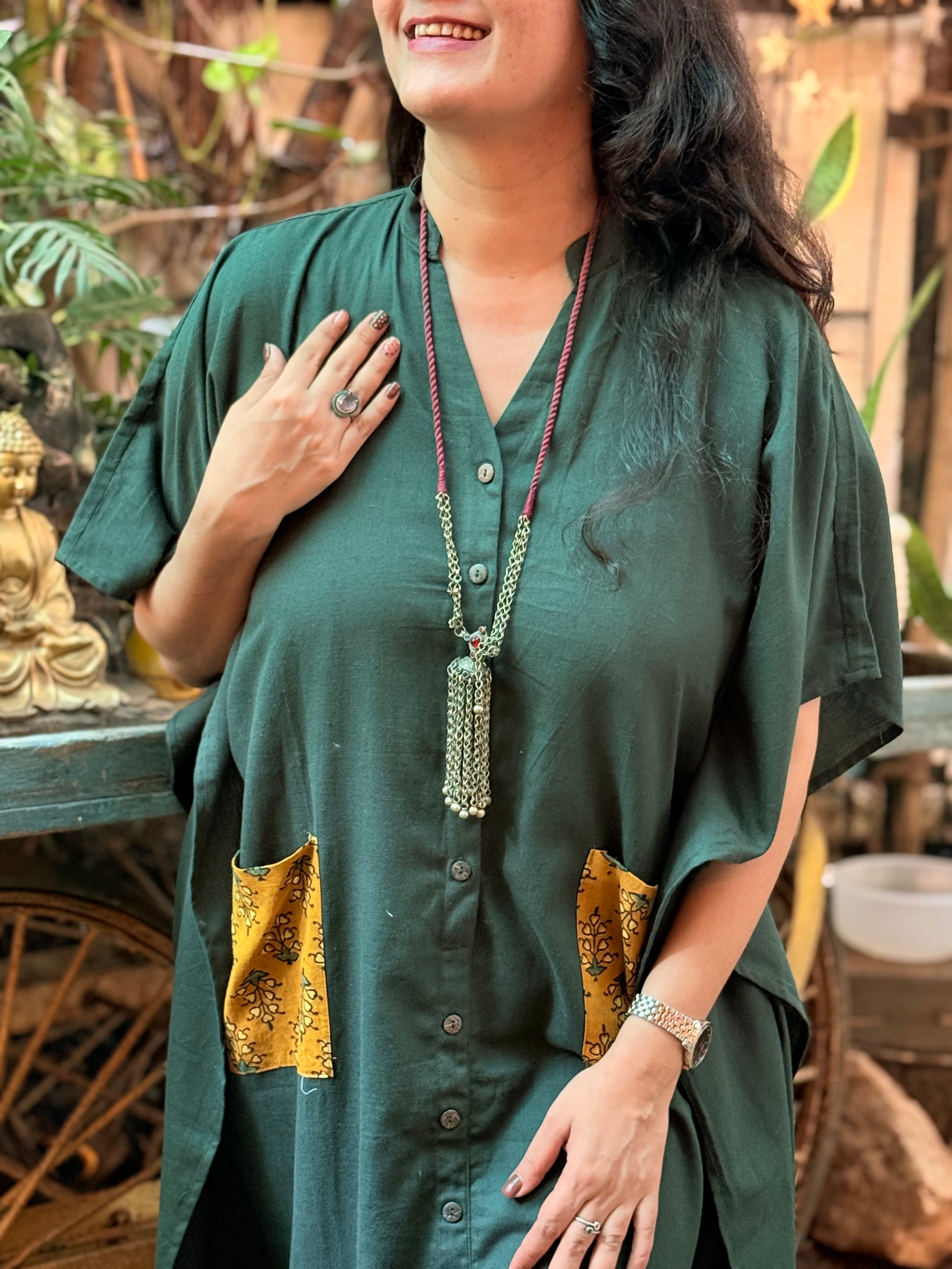 Pocket Stories Kaftan - Green