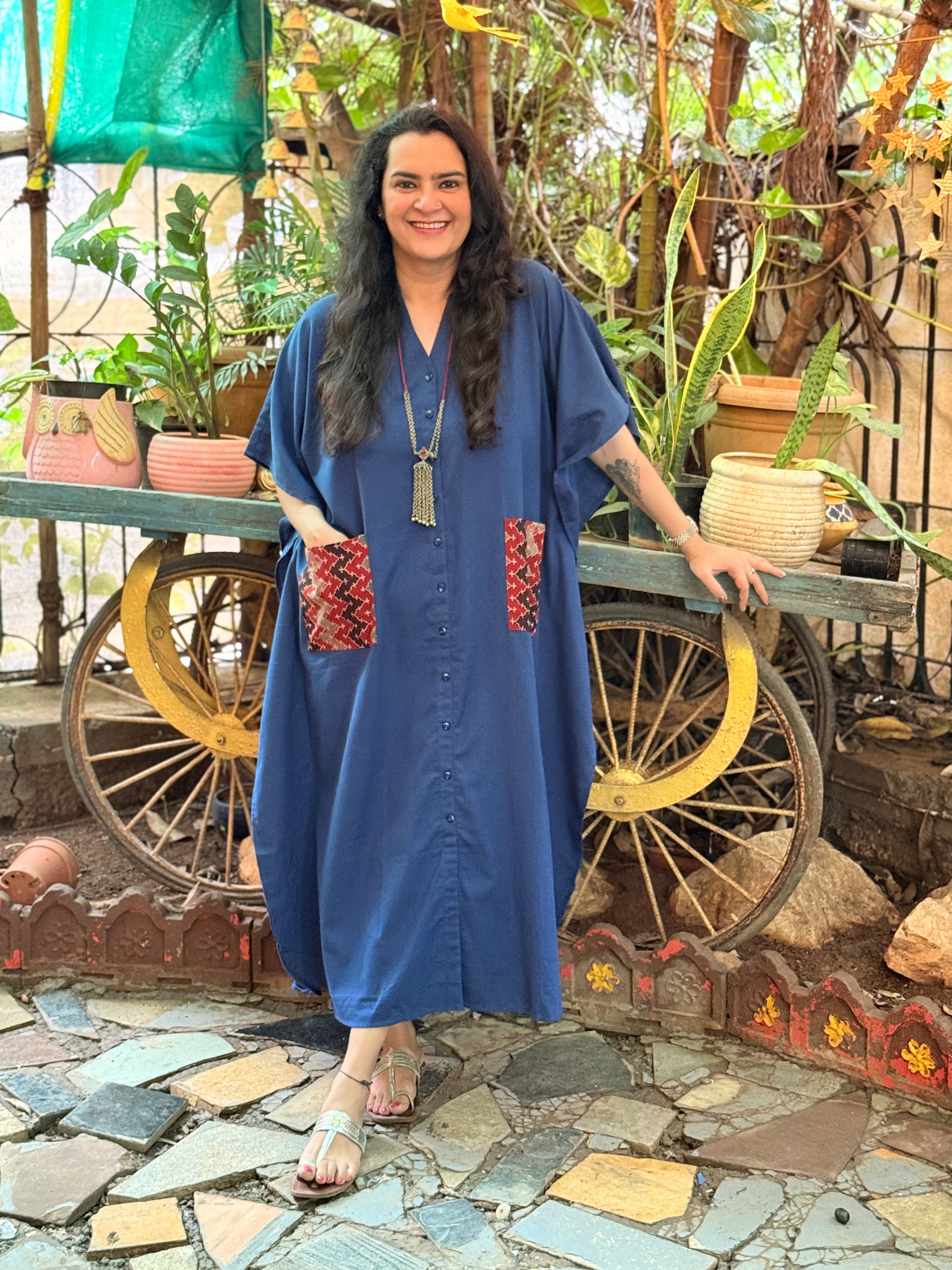 Pocket Stories Kaftan - Blue
