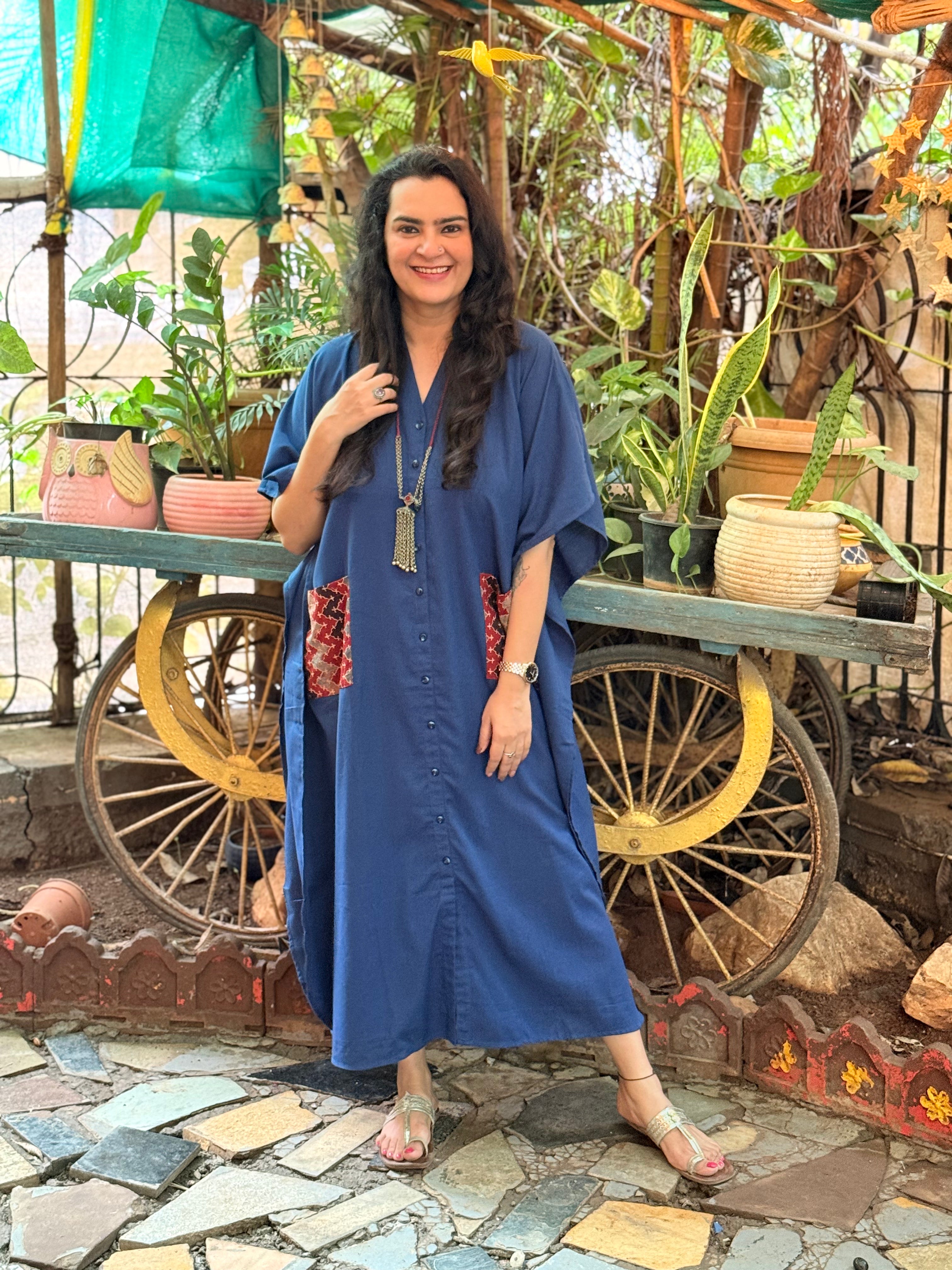 Pocket Stories Kaftan - Blue