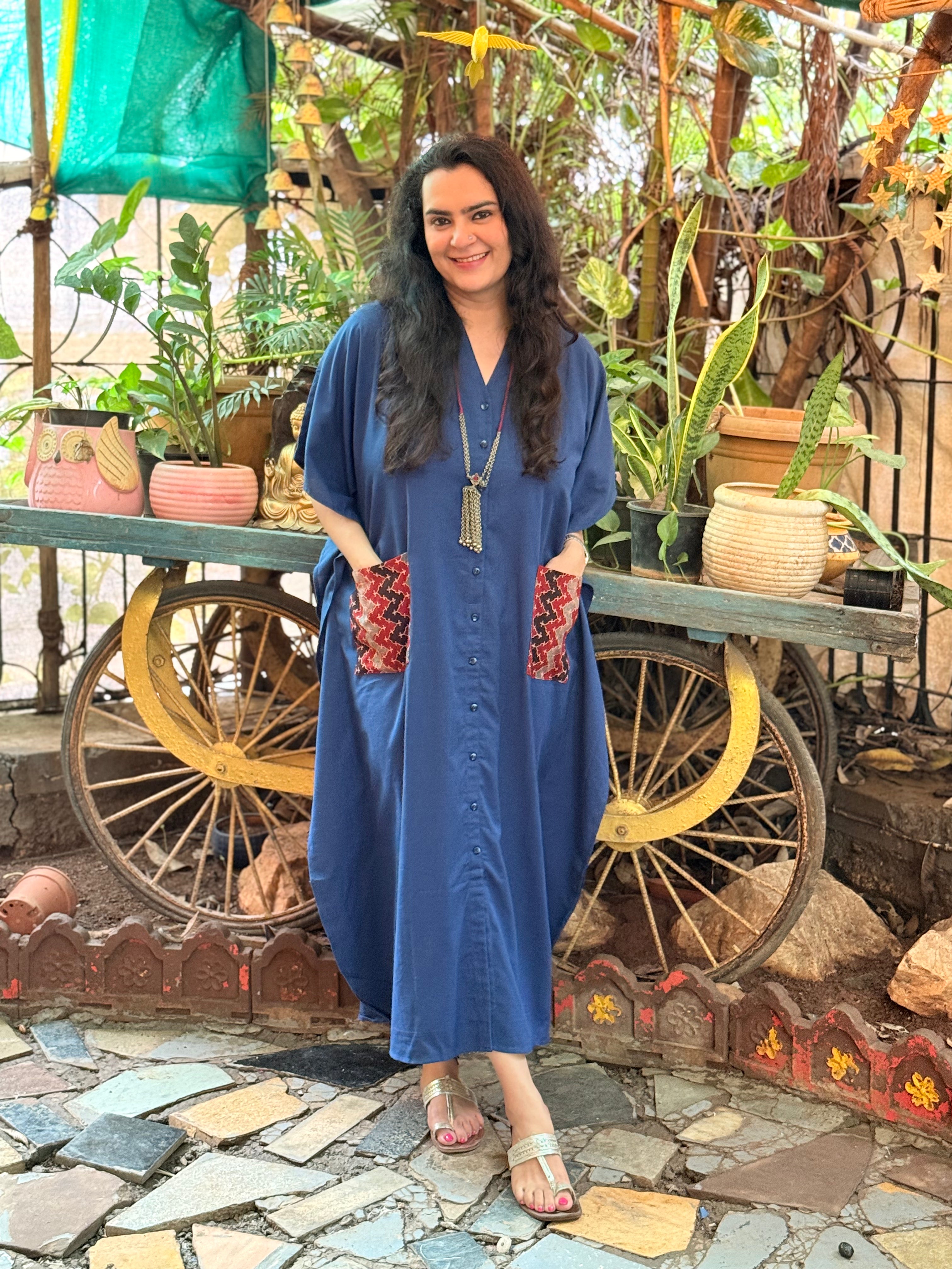 Pocket Stories Kaftan - Blue