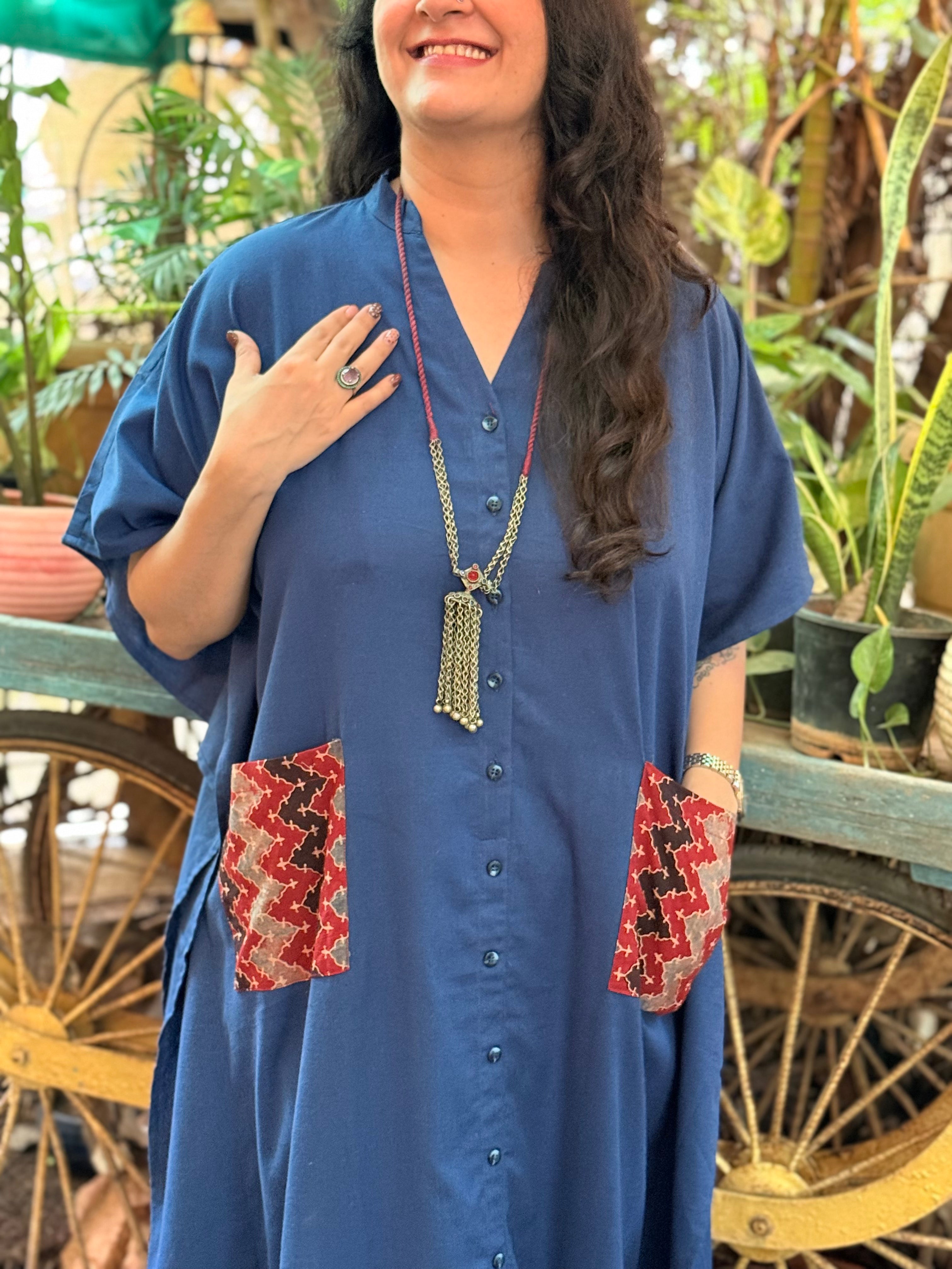 Pocket Stories Kaftan - Blue