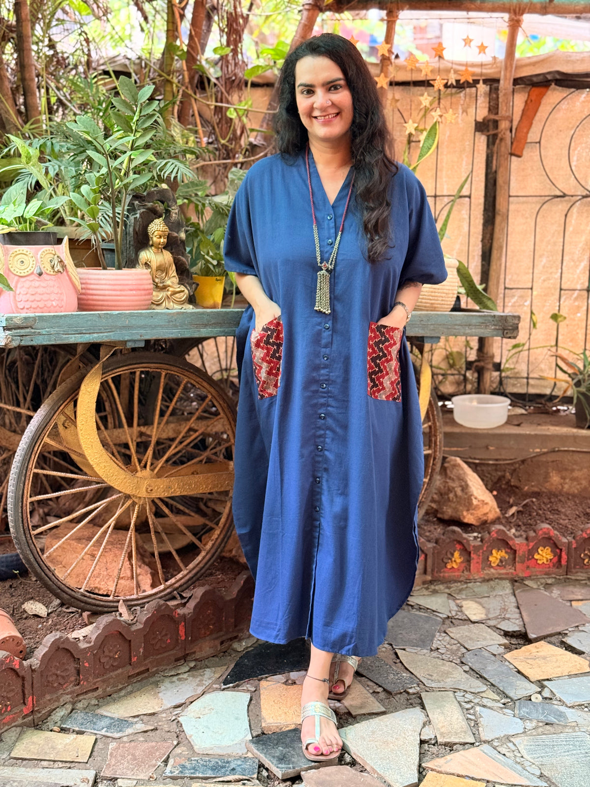 Pocket Stories Kaftan - Blue