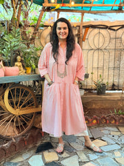 Rose Gingham Antifit Kurta