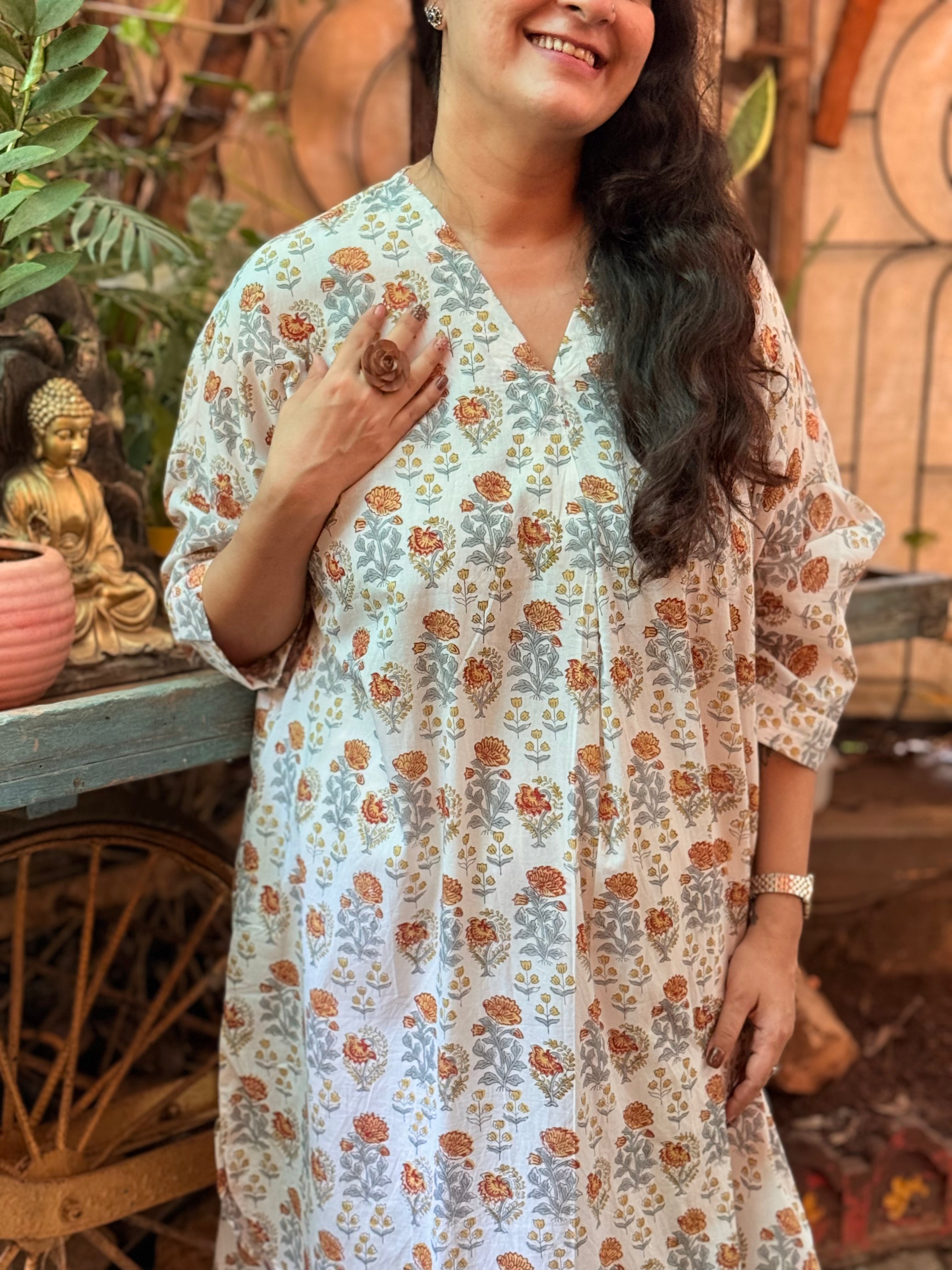 Marigold Kaftan Kurta