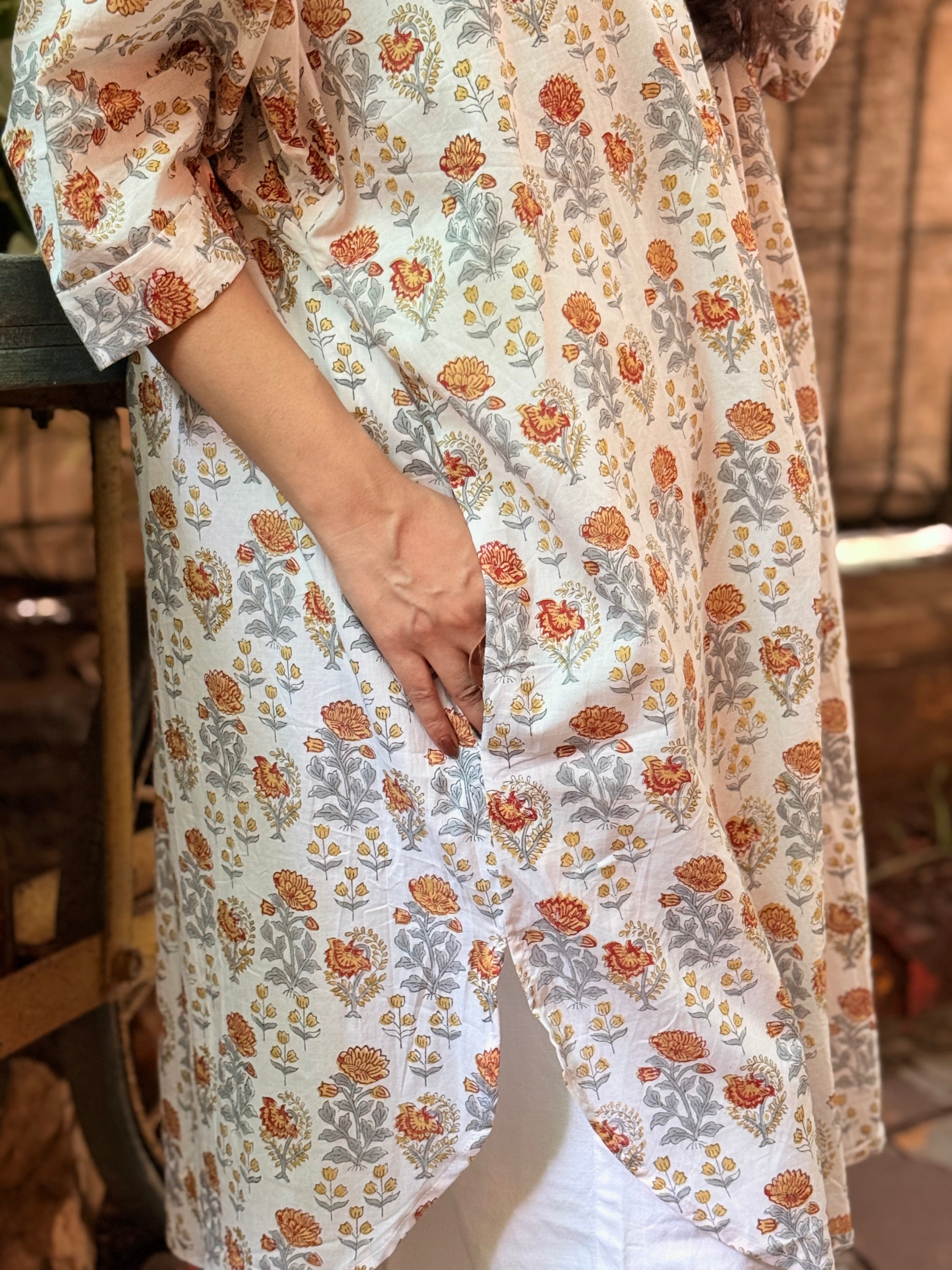 Marigold Kaftan Kurta