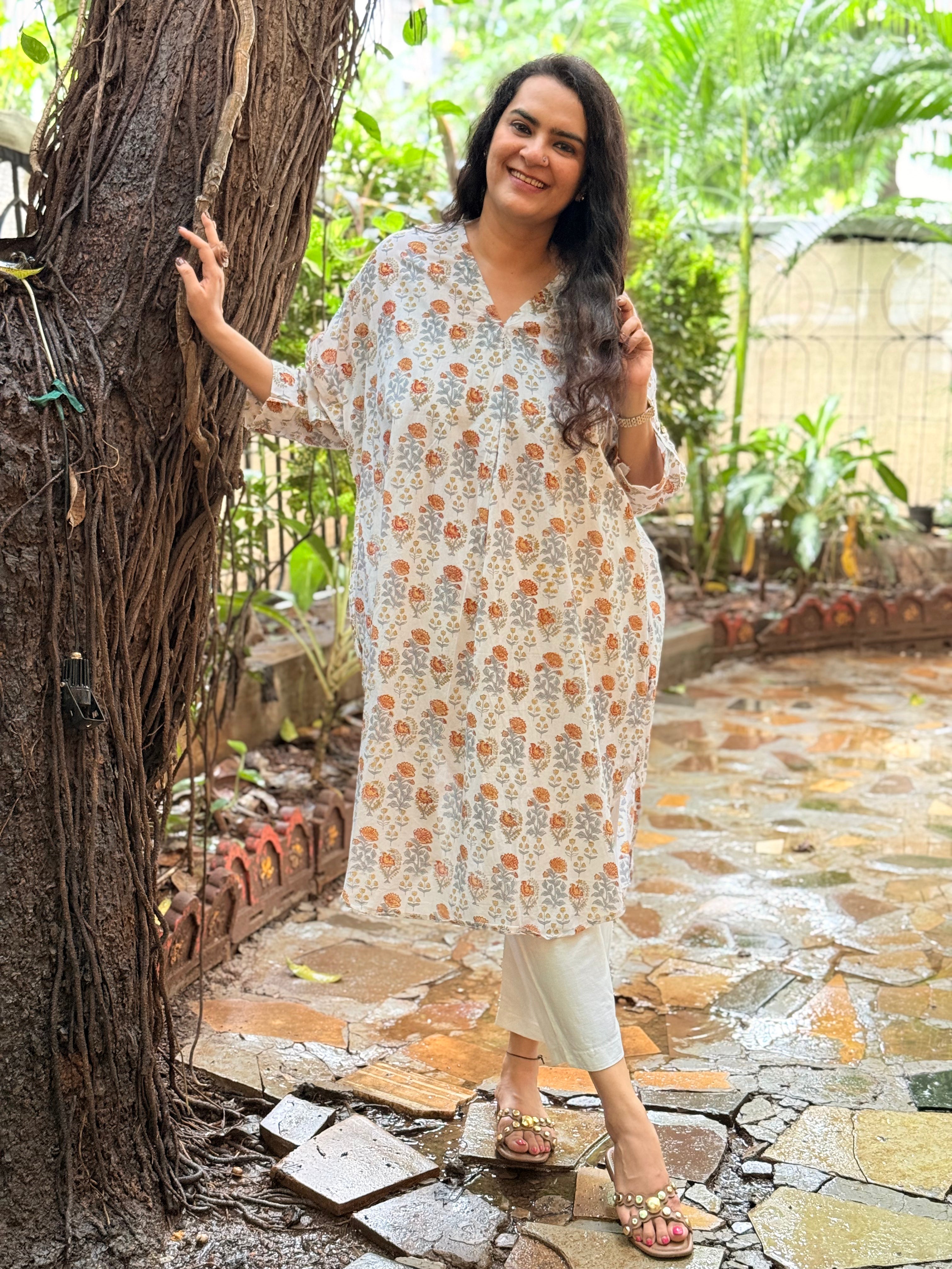 Marigold Kaftan Kurta
