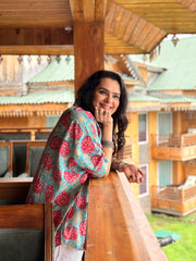 Hydrangea Hues Kaftan Shirt