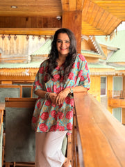 Hydrangea Hues Kaftan Shirt