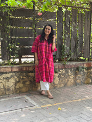 Madras Check Antifit - Wine
