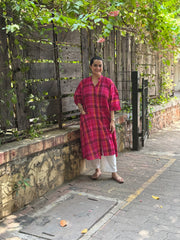Madras Check Antifit - Wine