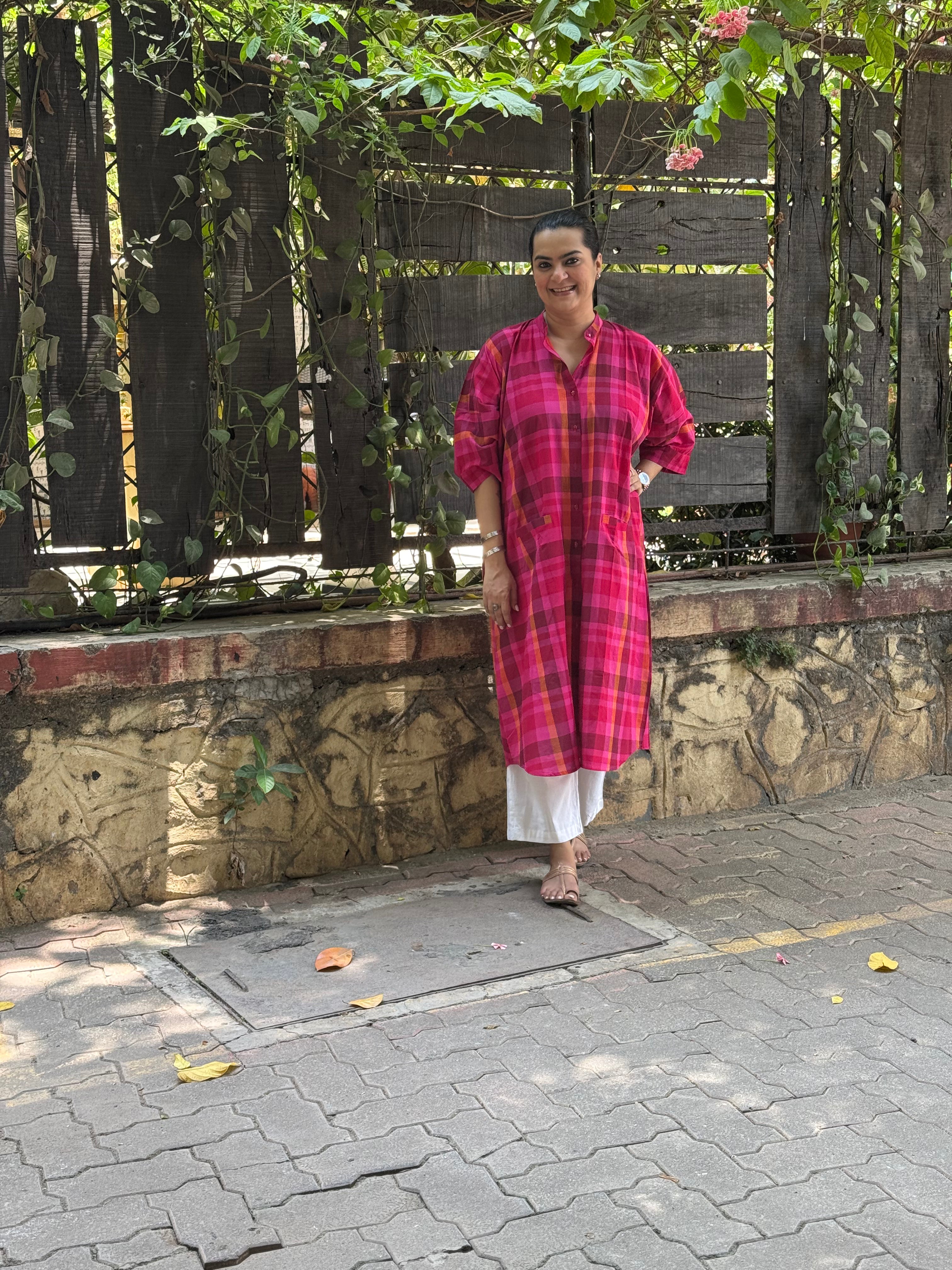 Madras Check Antifit - Wine