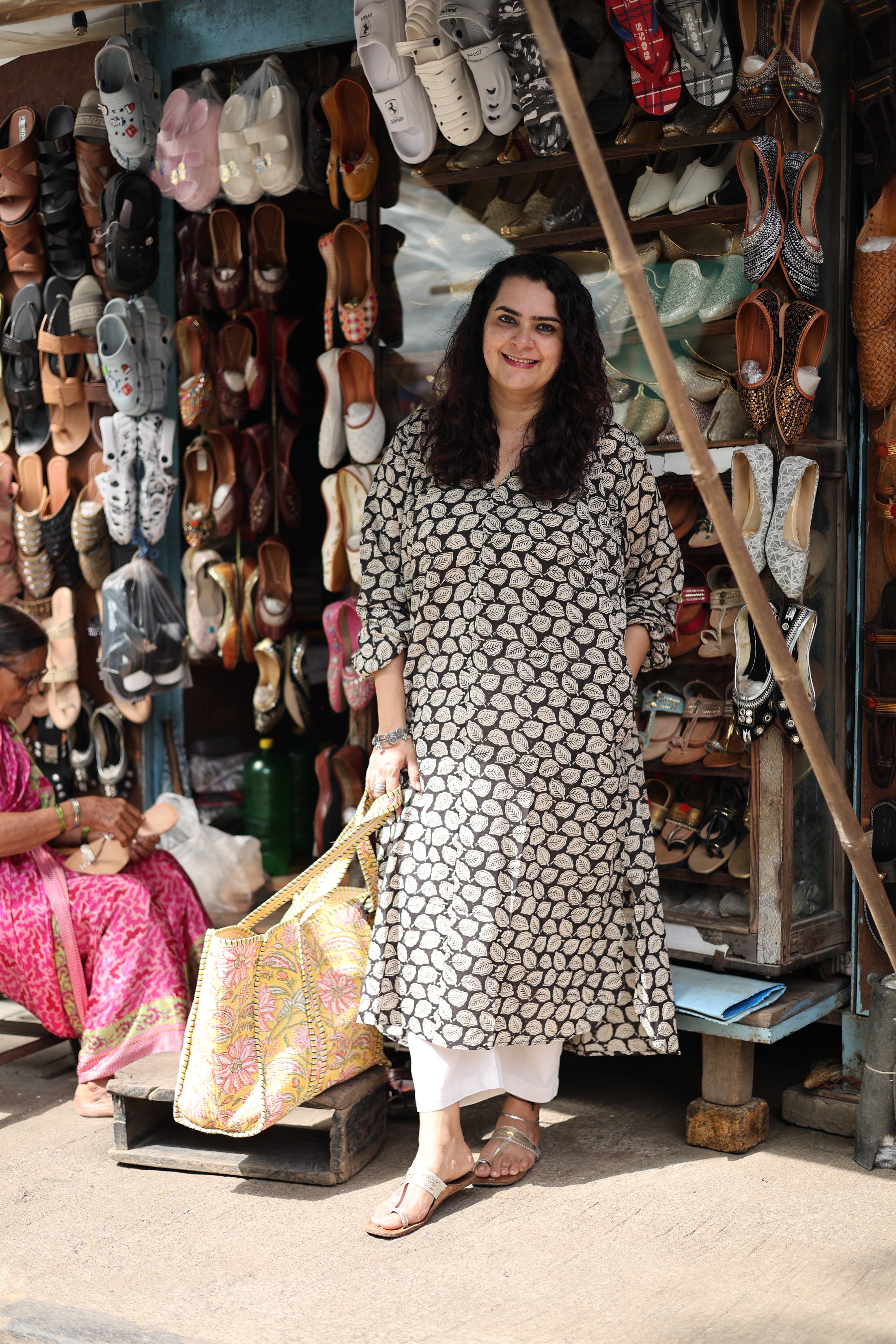 Mul Leaf Antifit Gather Kurta