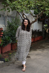 Mul Leaf Antifit Gather Kurta