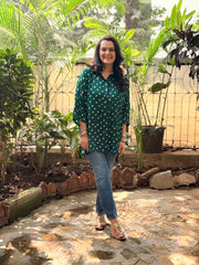 Bandhini Antifit Shirt - Green