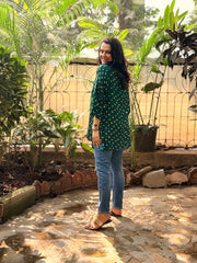 Bandhini Antifit Shirt - Green