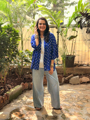 Bandhini Antifit Shirt - Blue