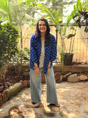 Bandhini Antifit Shirt - Blue