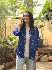 Bandhini Antifit Shirt - Blue