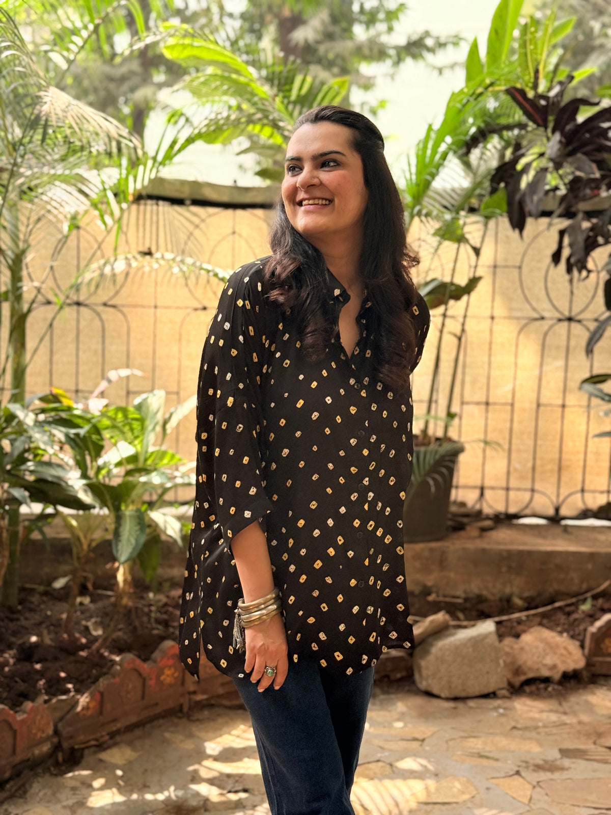 Bandhini Antifit Shirt - Black