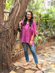 Bandhini Antifit Shirt - Orchid