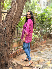 Bandhini Antifit Shirt - Orchid