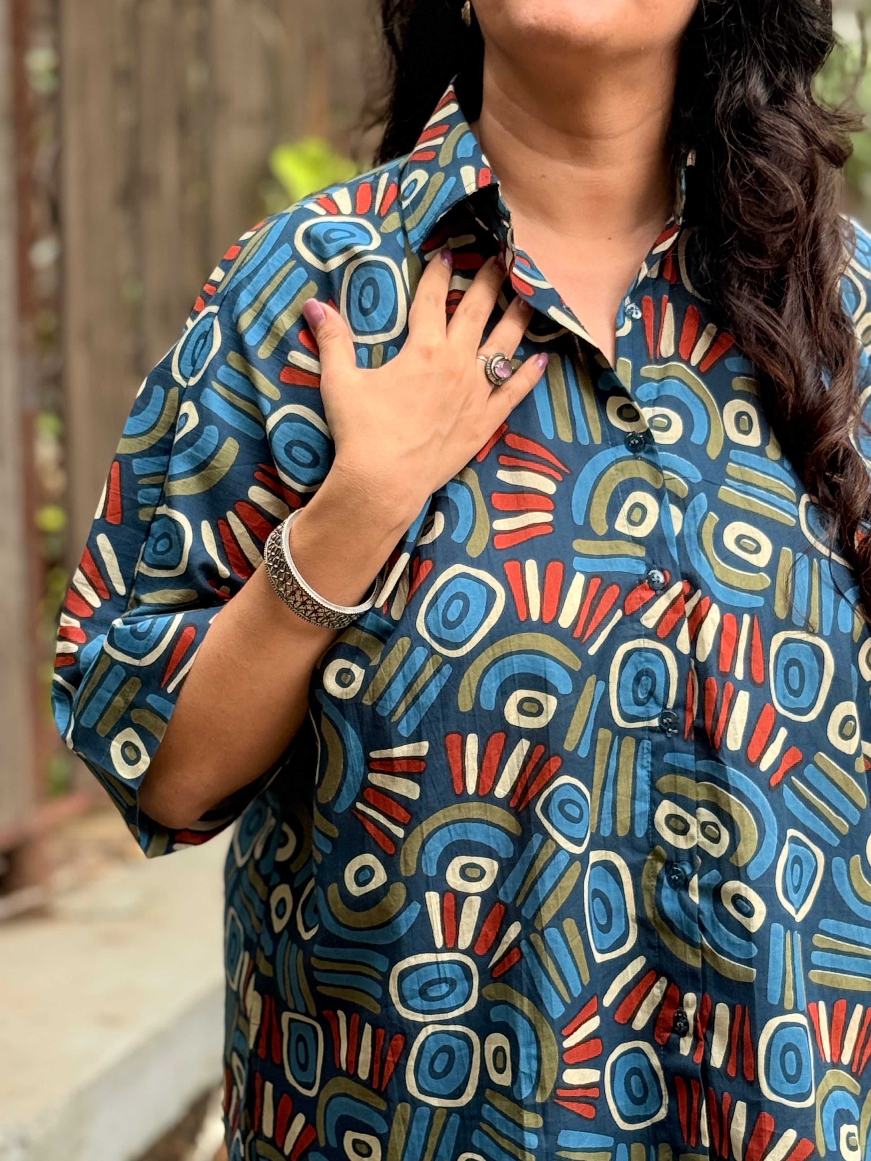 Indigo Sunburst Antifit Shirt