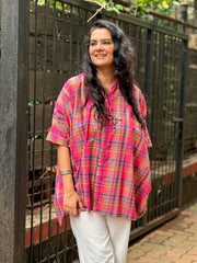 Madras Check Kaftan Shirt