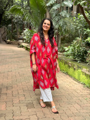 Sindoori Ikat Antifit Kurta