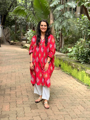 Sindoori Ikat Antifit Kurta