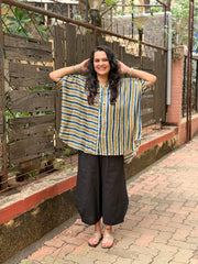 Ajrak Stripe Kaftan Shirt - Off White
