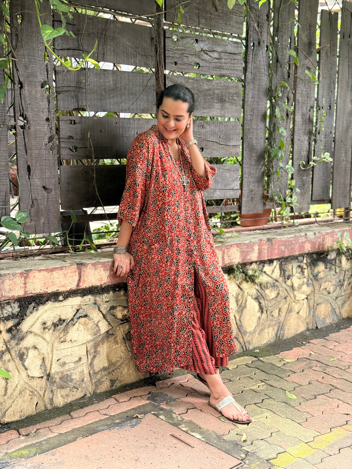 Ajrak Antifit Set - Red