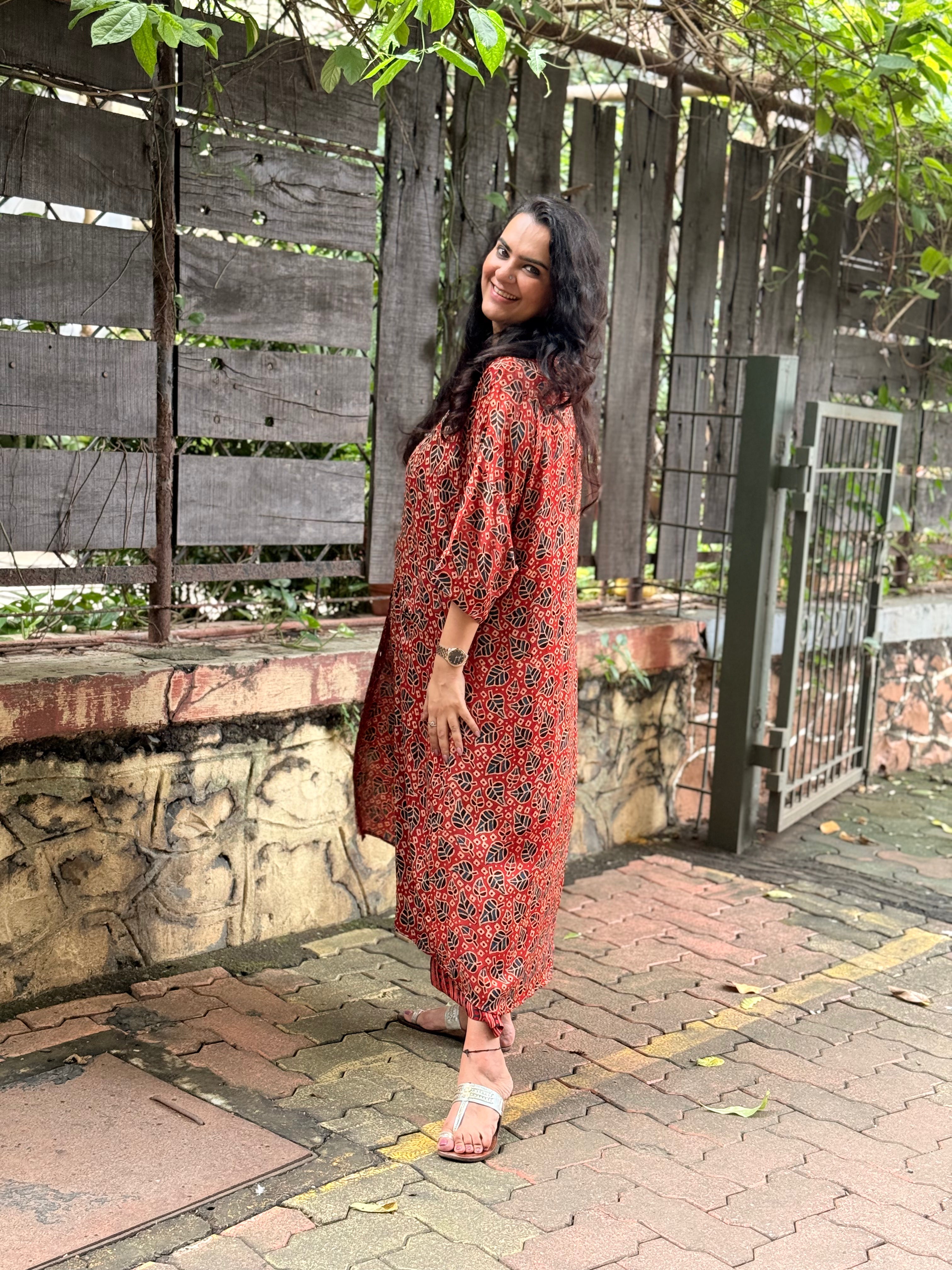 Ajrak Antifit Set - Red
